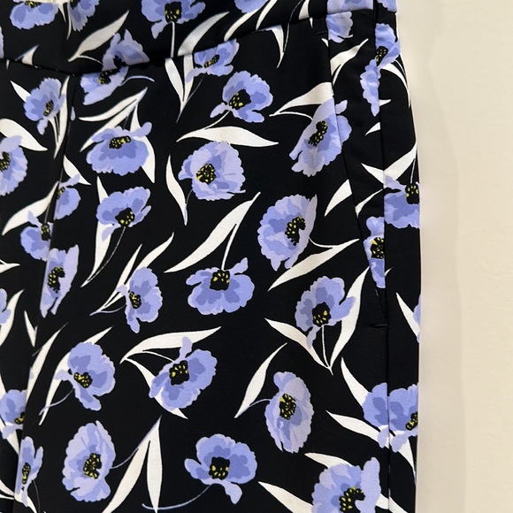 Ann Taylor wide leg high rise floral pants poppy print size 4 - Picture 5 of 14